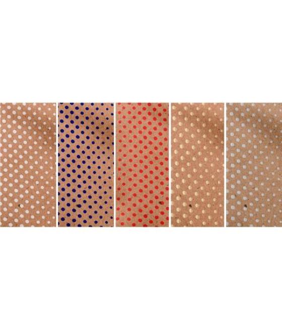 Wonder wrapper papel de regalo rollo 0,7 x 2m kraft 100% reciclado 1000 puntos surtido expositor 50 ud