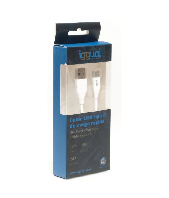 Iggual cable usb-a/usb-c 100 cm blanco q3.0 3a