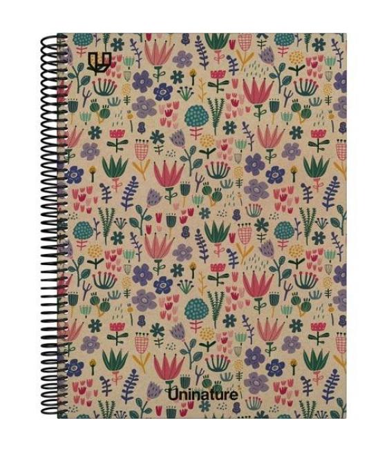Grafoplás cuaderno espiral a4 80h 4x4 90gr kraft y cartón reciclado uninature holanda