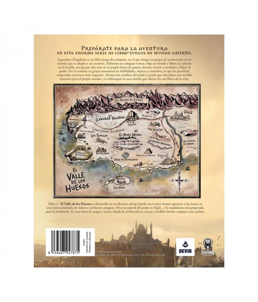 Libro - juego legendary kingdoms 1: el valle de los huesos