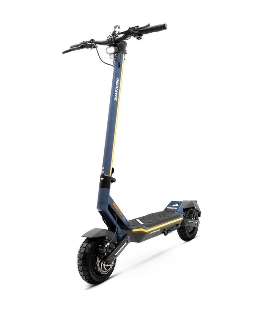 Patinete eléctrico smartgyro raptor dual evo/ motor 1000w/ ruedas 10'/ 25km/h /autonomía 60km/ negro y azul