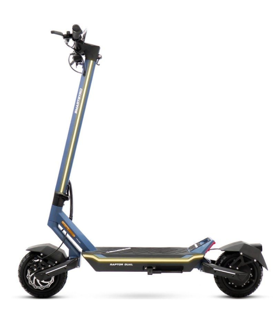 Patinete eléctrico smartgyro raptor dual evo/ motor 1000w/ ruedas 10'/ 25km/h /autonomía 60km/ negro y azul