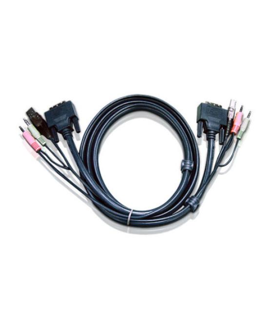 Aten cable kvm dvi-i single link usb de 3 m