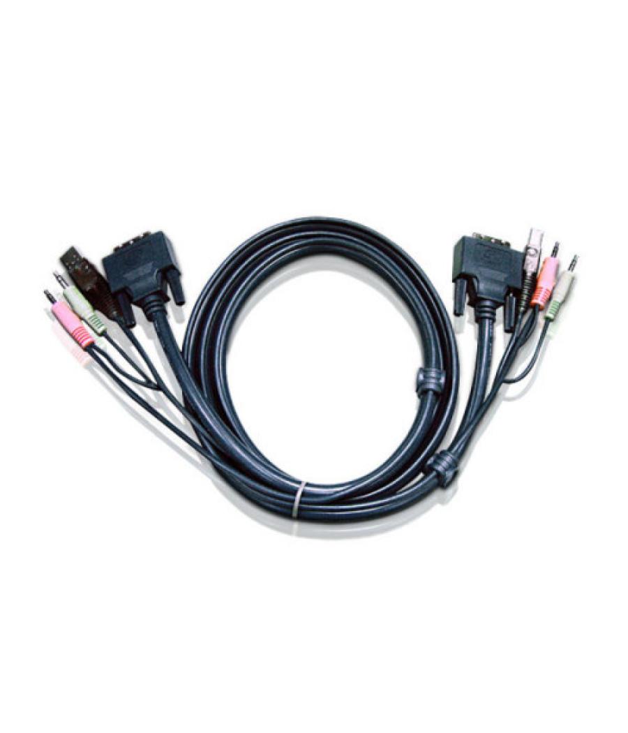 Aten cable kvm dvi-i single link usb de 3 m
