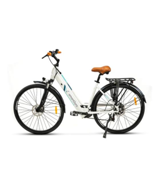 Bicicleta electrica smartgyro sunset blanca 250w 1000mah 50km auto