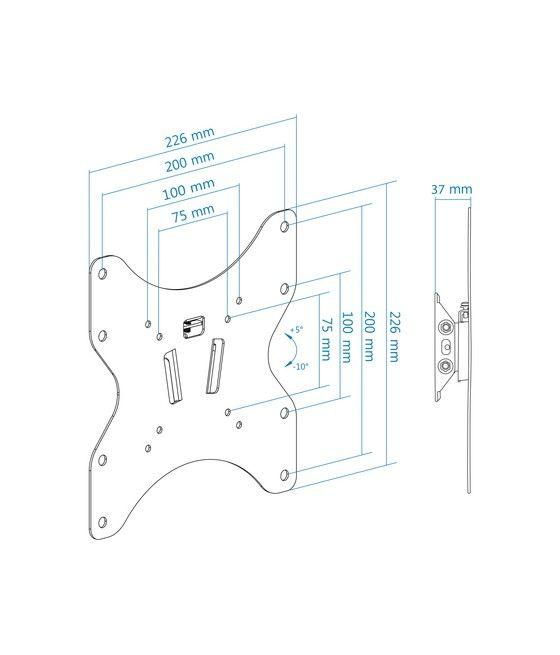 TooQ LP1342T-B soporte para TV 106,7 cm (42") Negro - Imagen 7