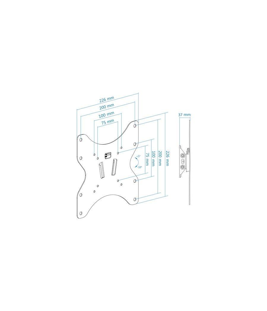 TooQ LP1342T-B soporte para TV 106,7 cm (42") Negro - Imagen 7