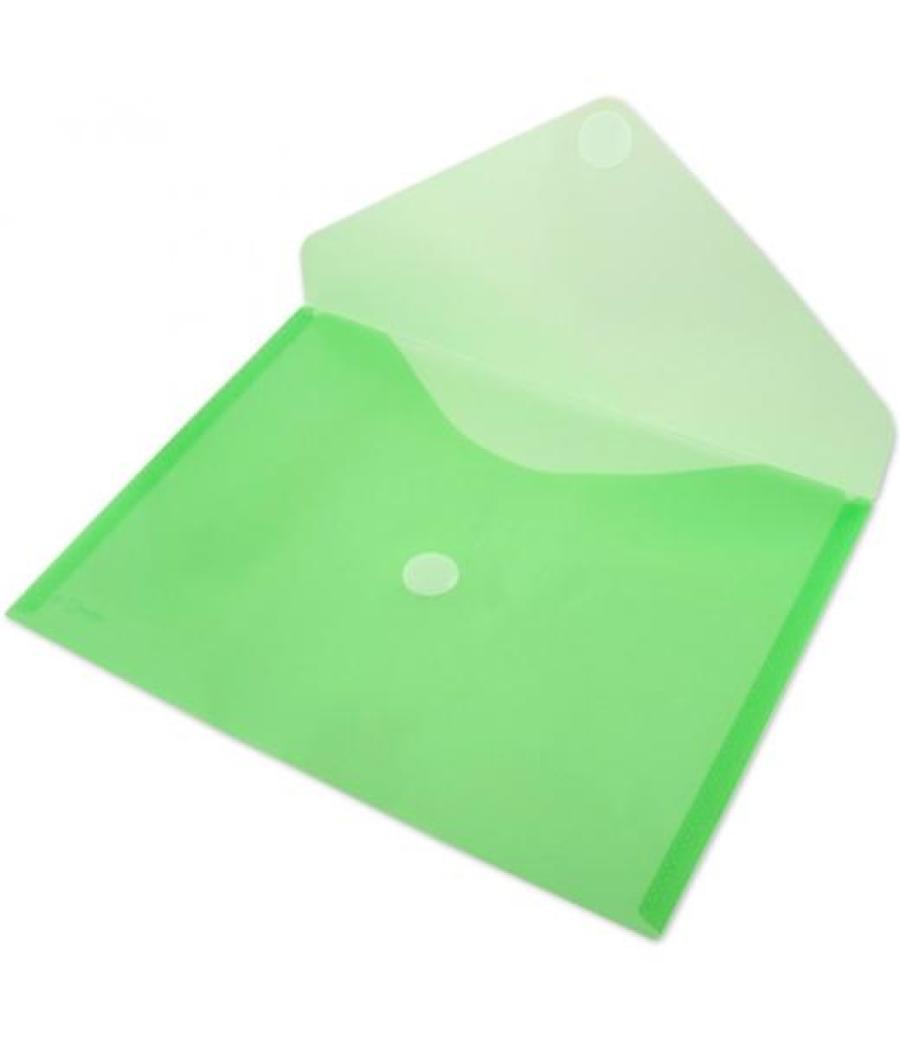 Office box carpeta sobre cierre c/velcro classic a4+ apaisado plástico verde translúcido