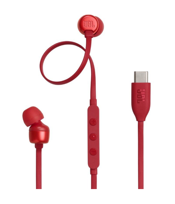 Auriculares intrauditivos jbl tune 310c/ con micrófono/ rojos
