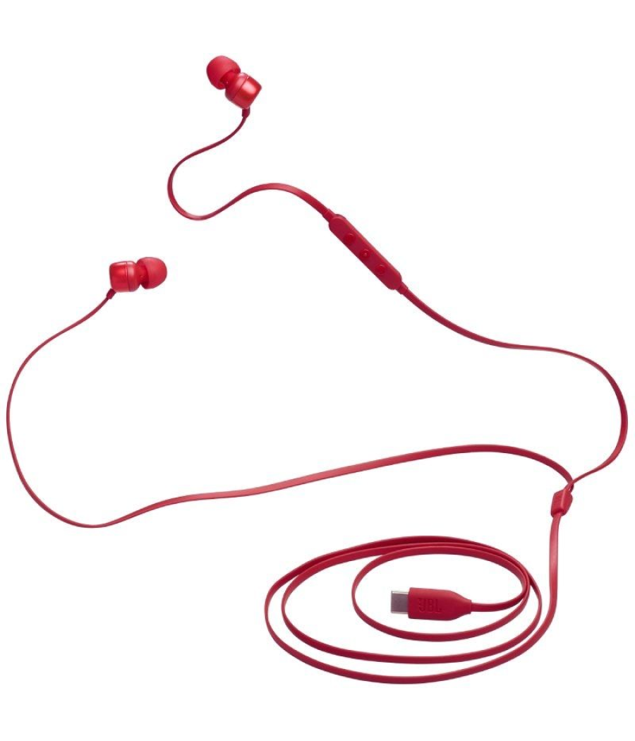 Auriculares intrauditivos jbl tune 310c/ con micrófono/ rojos