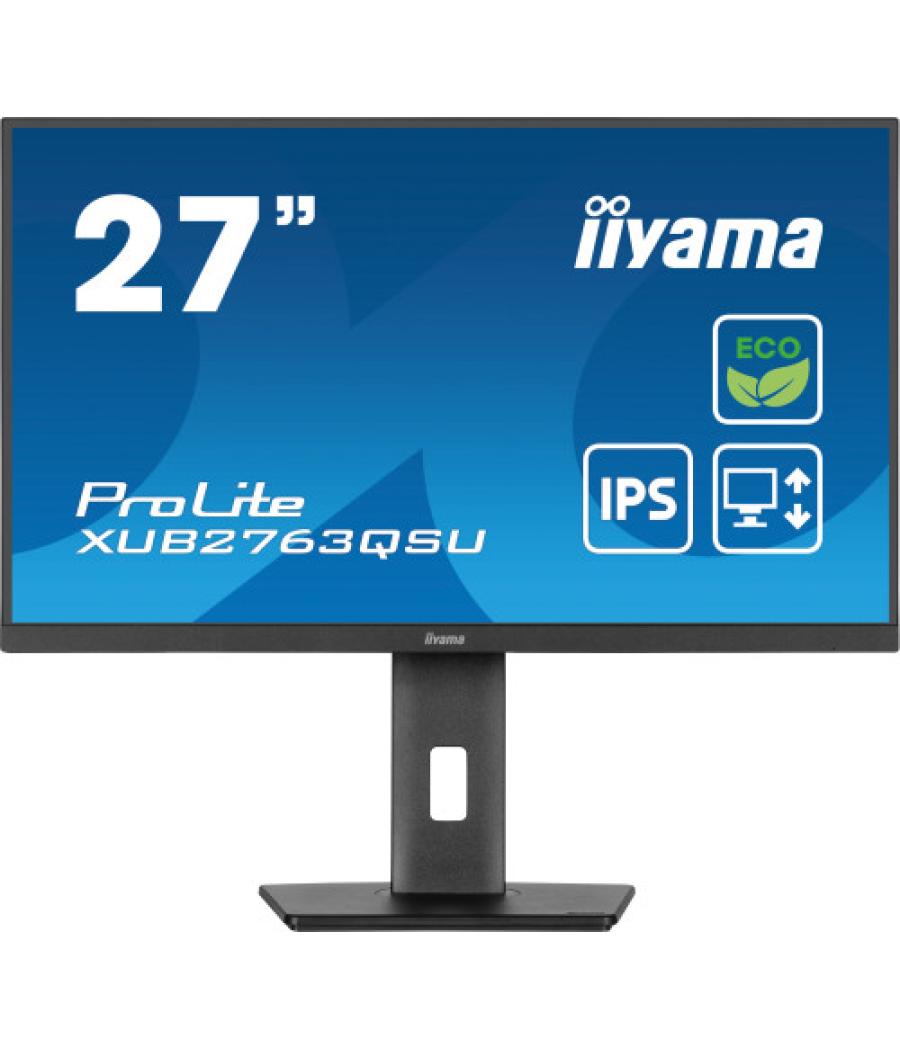 Iiyama prolite xub2763qsu-b1 pantalla para pc 68,6 cm (27") 2560 x 1440 pixeles full hd led negro