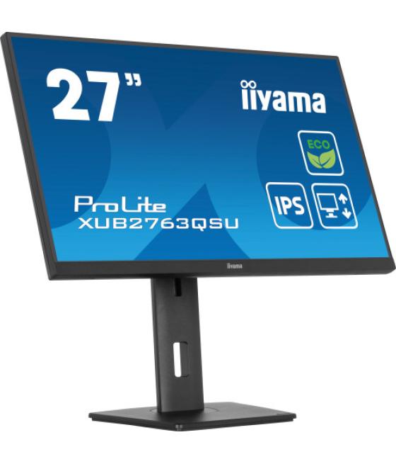 Iiyama prolite xub2763qsu-b1 pantalla para pc 68,6 cm (27") 2560 x 1440 pixeles full hd led negro