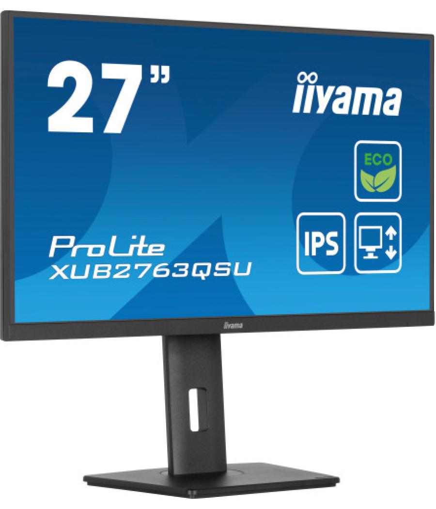 Iiyama prolite xub2763qsu-b1 pantalla para pc 68,6 cm (27") 2560 x 1440 pixeles full hd led negro