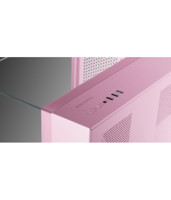 Caja microatx gaming mars gaming mcvisionmp triple cristal templado gpu 330mm 1x3.5 1x2.5 rosa