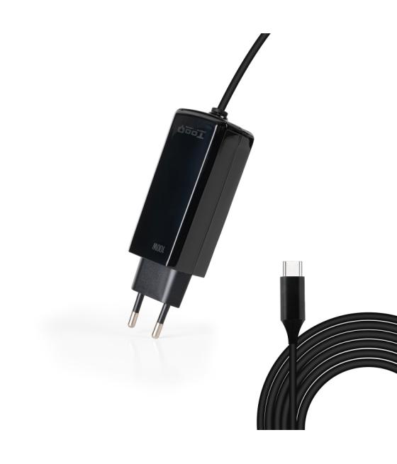 Cargador automatico portatil gan usb-c pd 3.0 100w cubico negro tooq
