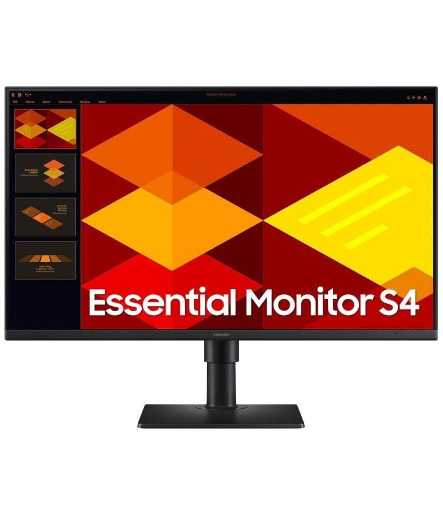 Monitor profesional samsung essential monitor s4 s27d406gau/ 27'/ full hd/ multimedia/ regulable en altura/ negro