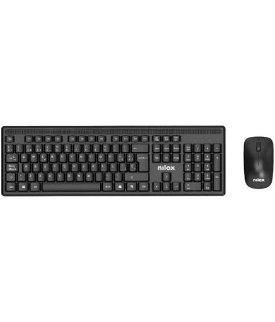 Nilox combo teclado + ratón inalámbrico negro