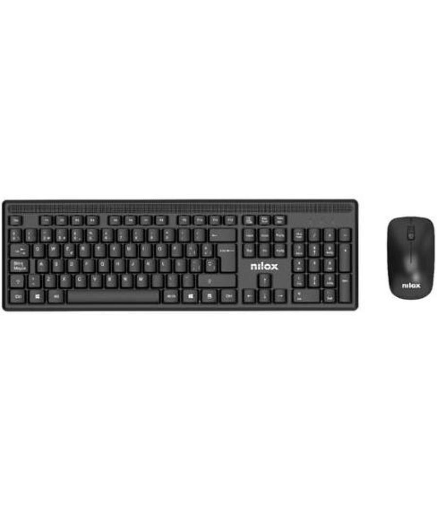 Nilox combo teclado + ratón inalámbrico negro