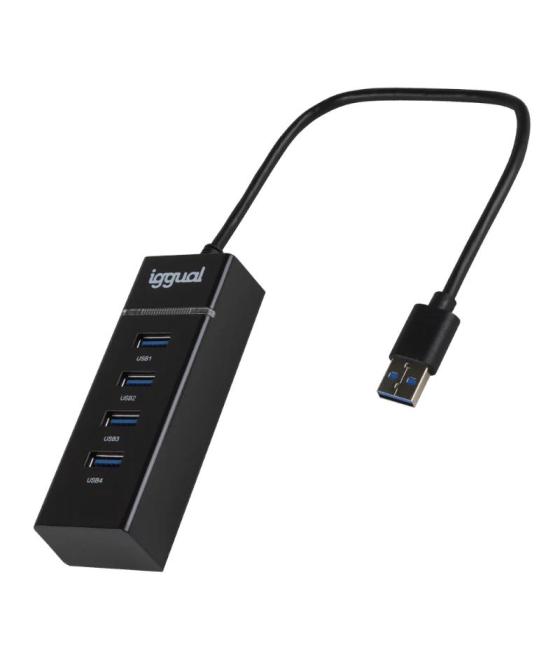 Iggual hub usb-a 3.0 x 4 puertos usb-a 3.0