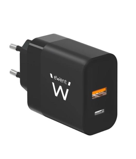 Ewent cargador rapido usb-a y usb-c ganfast 45w