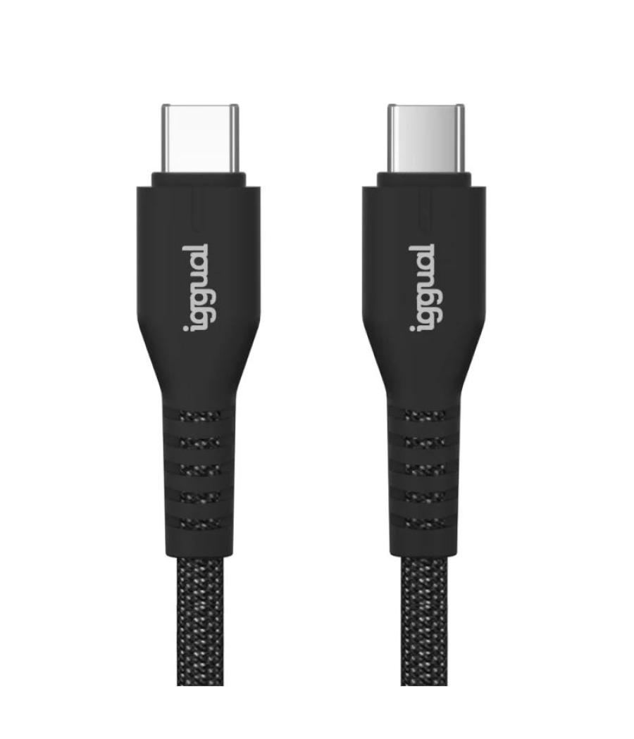 Iggual cable usb-c a tipo c 60w 3a 100 cm trenzado