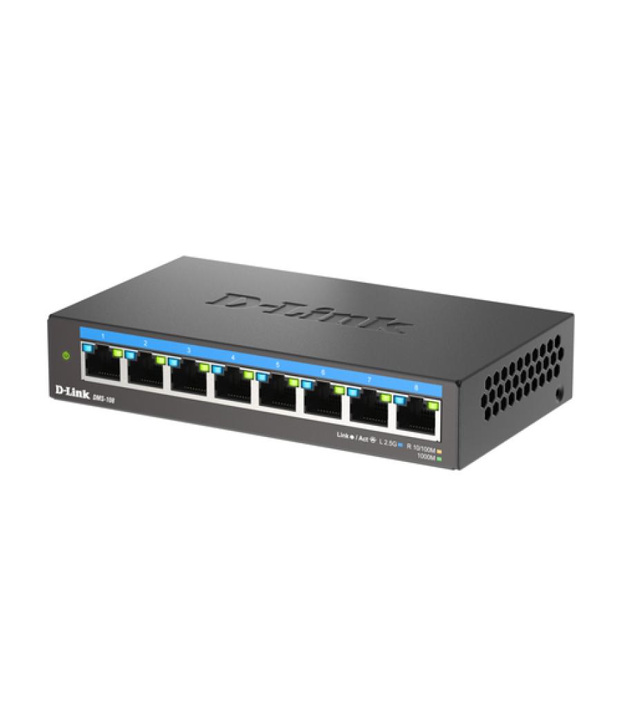 D-Link DMS-108 No administrado L2 2.5G Ethernet (100/1000/2500) Negro