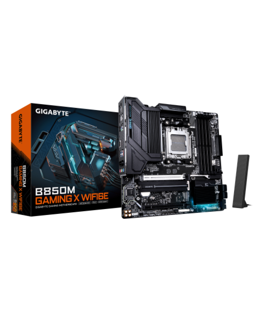 Gigabyte b850m gaming x wifi6e placa base - procesadores amd ryzen serie 9000, vrm digital 10+2+2 fases, hasta 8200mhz ddr5 (oc)