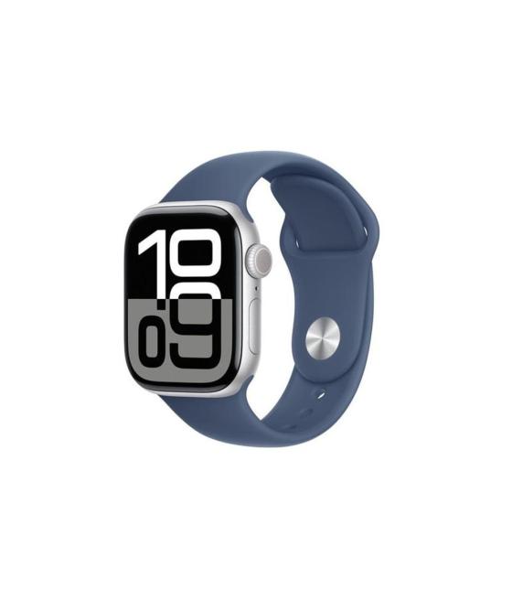 Smartwatch apple watch series 10 gps 42mm silver case denim sport band s - m