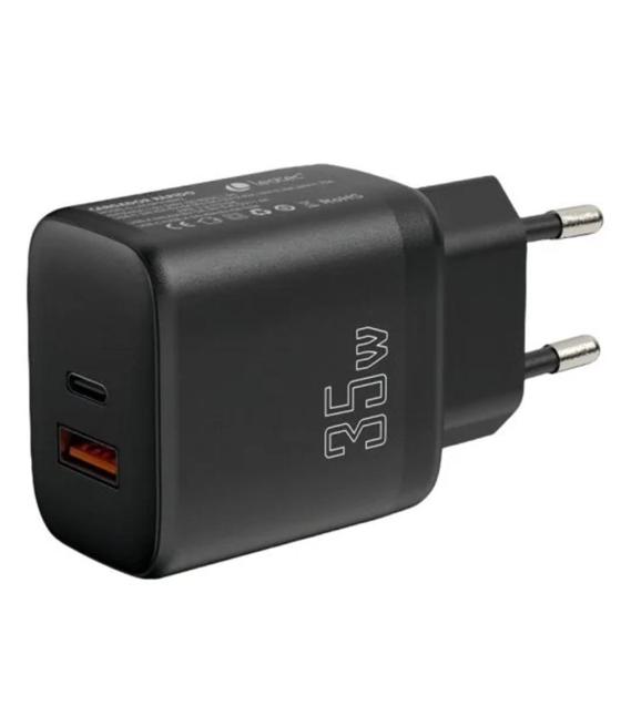 Cargador de pared leotec lecsph35w2k 35w usb tipo a - usb tipo c