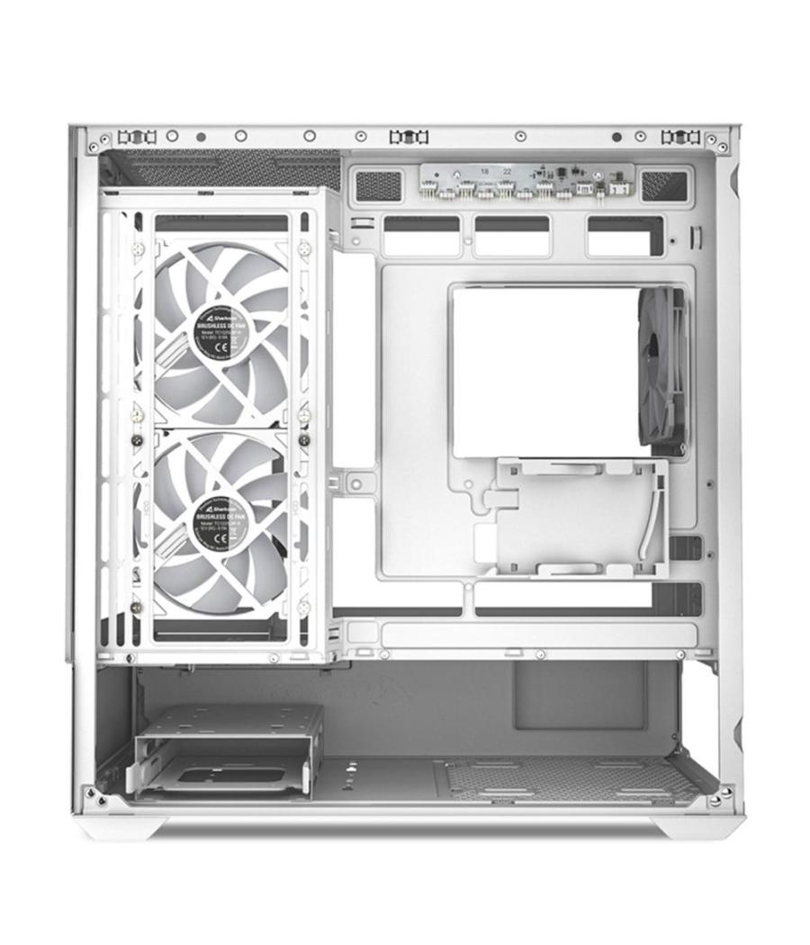 Caja ordenador gaming sharkoon mk6 rgb matx cristal templado blanco