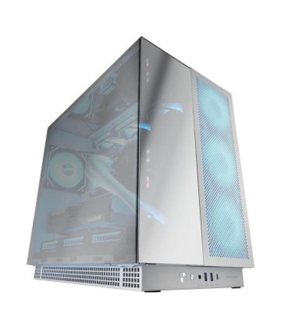 Caja e-atx torre gaming mars gaming mcnova3 cristal cromado 2x3.5 3x2.5” 1xusb-c gpu max 425mm