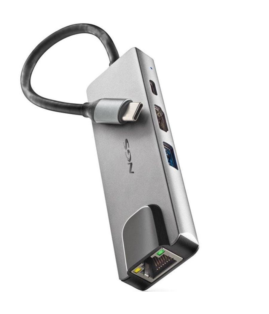 Docking usb tipo-c ngs wonderdock supra/ 1xusb/ 1xusb tipo-c dp/ 1xhdmi/ 1xrj45