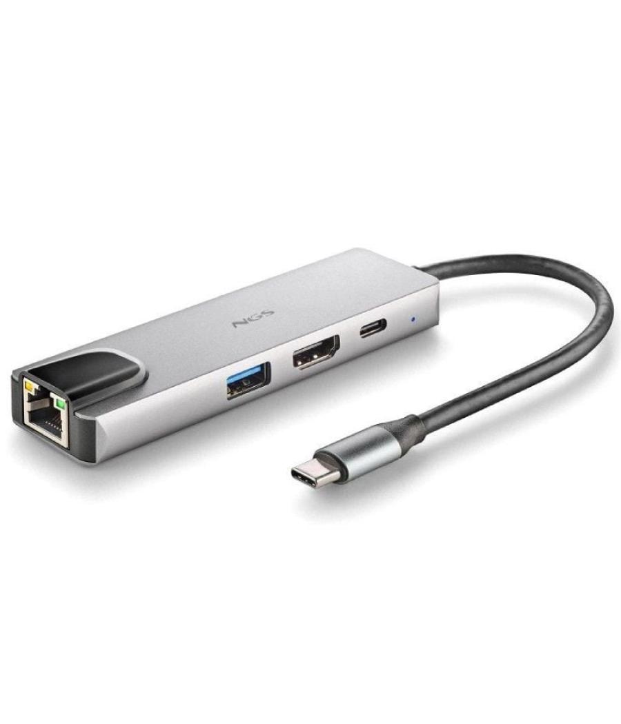 Docking usb tipo-c ngs wonderdock supra/ 1xusb/ 1xusb tipo-c dp/ 1xhdmi/ 1xrj45
