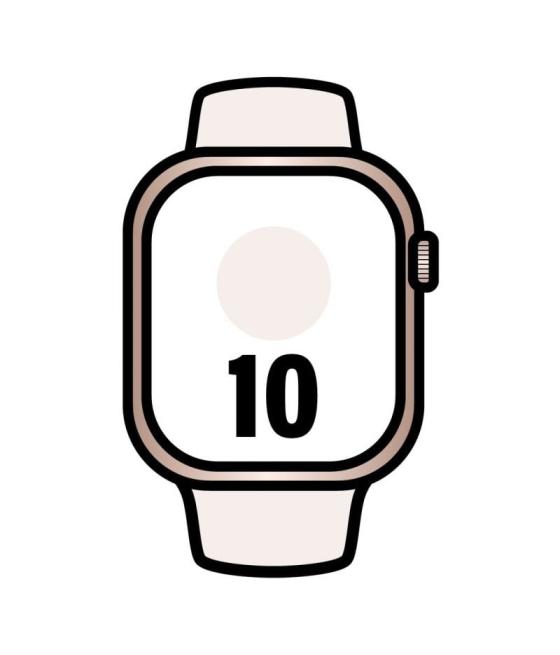 Apple watch series 10/ gps/ cellular/ 46mm/caja de aluminio oro rosa / correa deportiva rosa rubor s/m