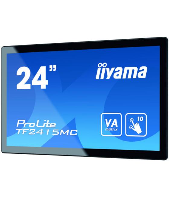 Iiyama prolite tf2415mc-b2 pantalla para pc 60,5 cm (23.8") 1920 x 1080 pixeles full hd va pantalla táctil multi-usuario negro