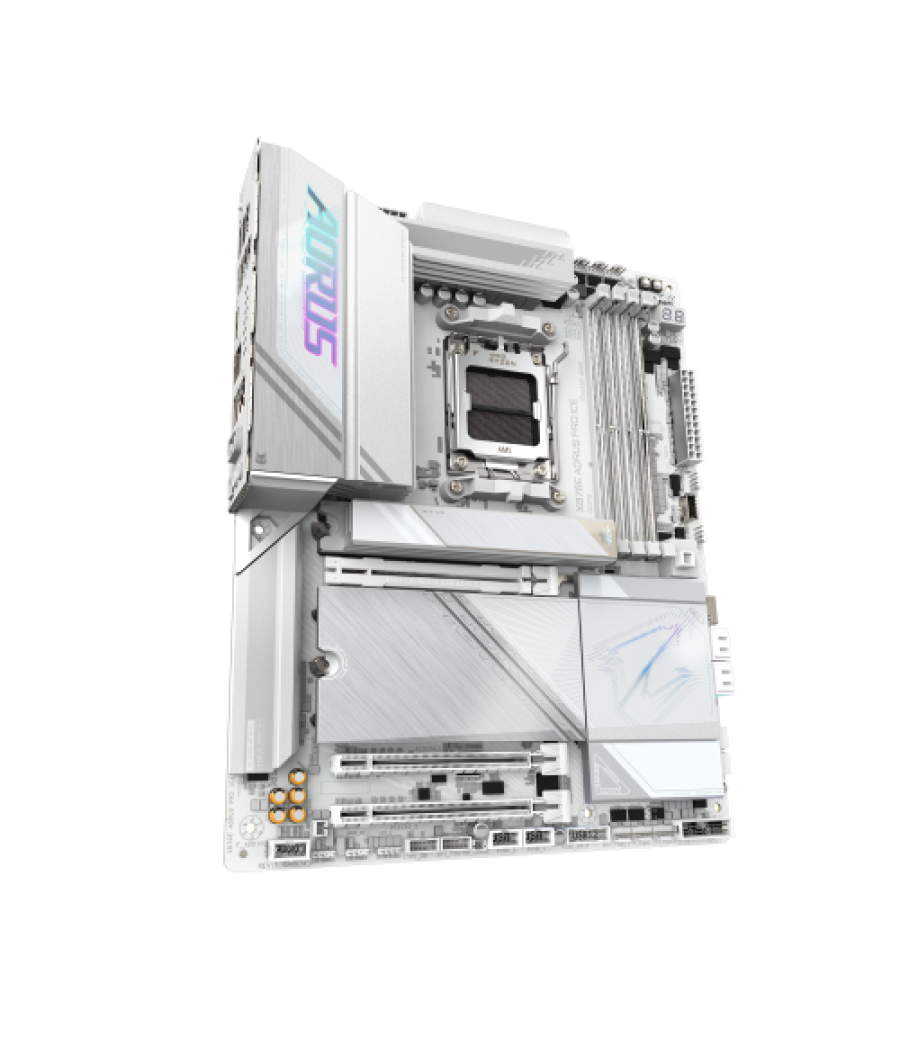 Gigabyte placa base x870e aorus pro ice - compatible con cpus amd ryzen 9000, vrm digital de 16+2+2 fases, hasta 8000mhz ddr5 (o
