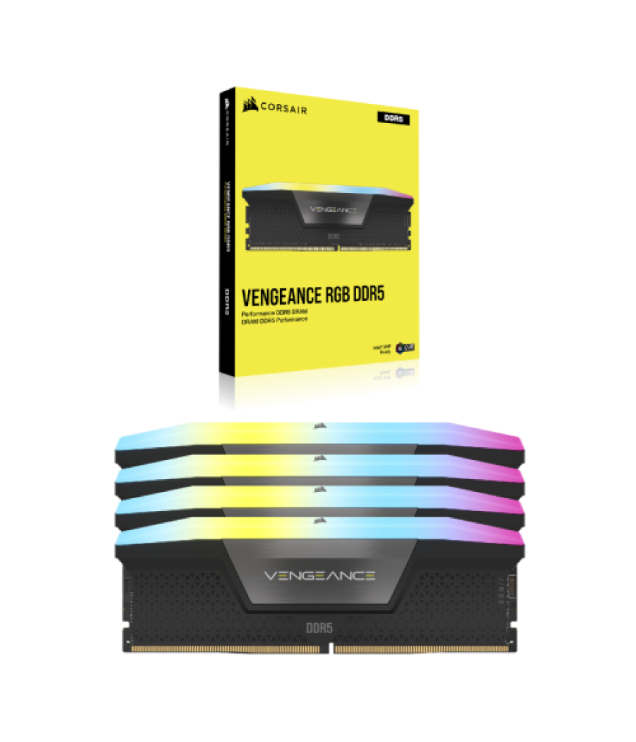 Corsair vengeance rgb cmh192gx5m4b5200c38 módulo de memoria 192 gb 4 x 48 gb ddr5 5200 mhz