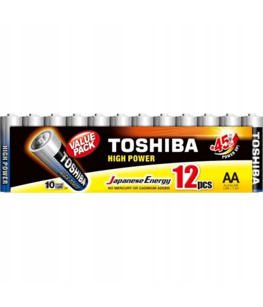 Pack de 20 pilas aa toshiba high power lr6/ 1.5v/ alcalinas