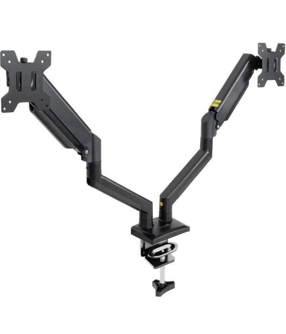 Soporte mesa 2 monitores 13''-34'' negro tooq