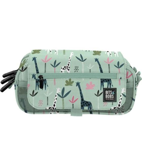 Grafoplás portatodo triple c/solapa bits&bobs jungle