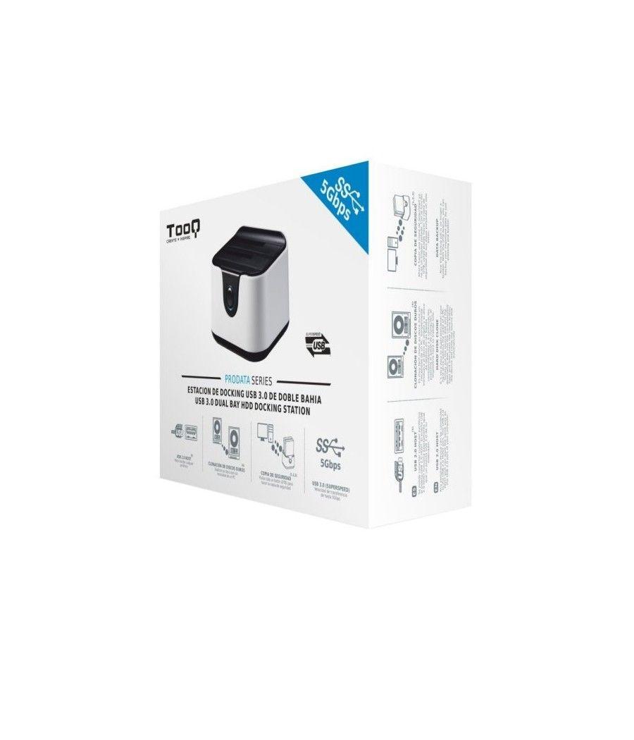 Tooq TQDS-802BW Dock Station Doble Bahía HDD Ne/Bl - Imagen 12