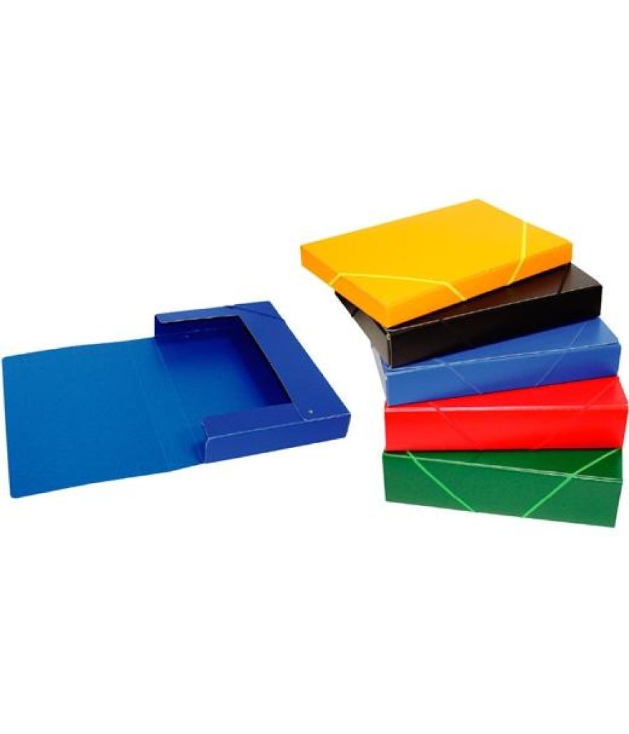Mariola caja de proyecto armada cierre c/goma lomo fijo 7cm cartón gofrado s/mallorca azul