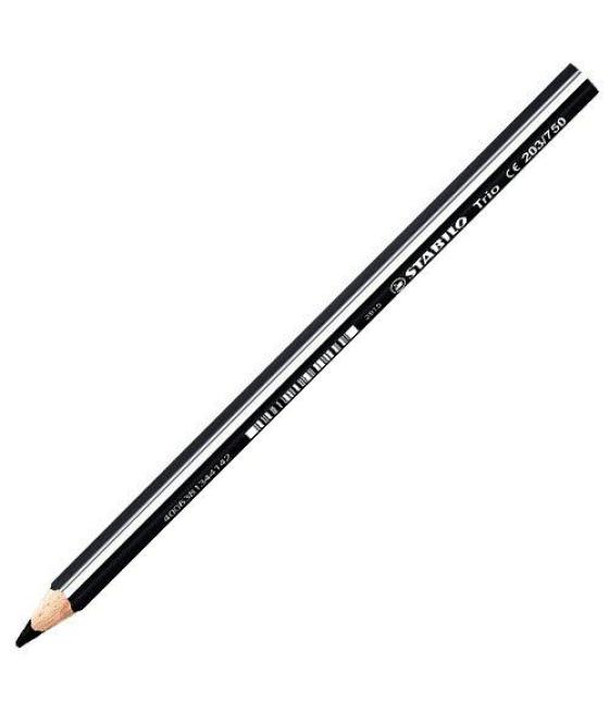 Stabilo lápiz de color trio grueso negro caja 12 ud