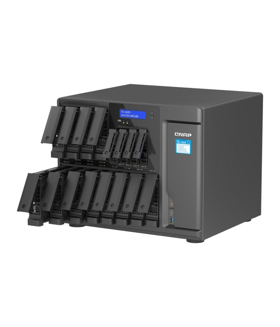 Servidor nas qnap ts - 1655 - 8g 16 bahias 8gb gigabit ethernet