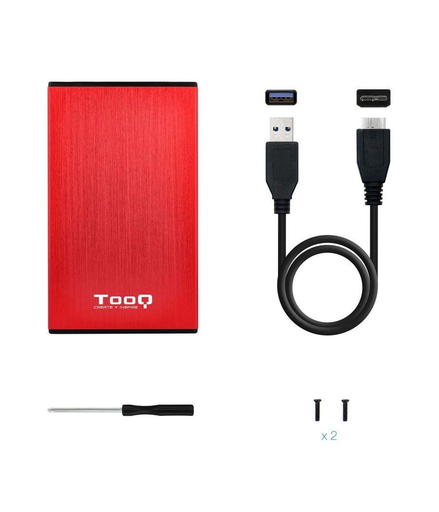Tooq TQE-2527R Caja HDD 2.5" USB 3.1 Gen1/USB 3.0 - Imagen 11