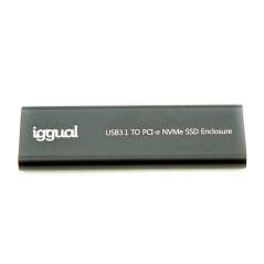 iggual Caja externa USB-C 3.1 SSD M.2 NVMe y SATA - Imagen 3