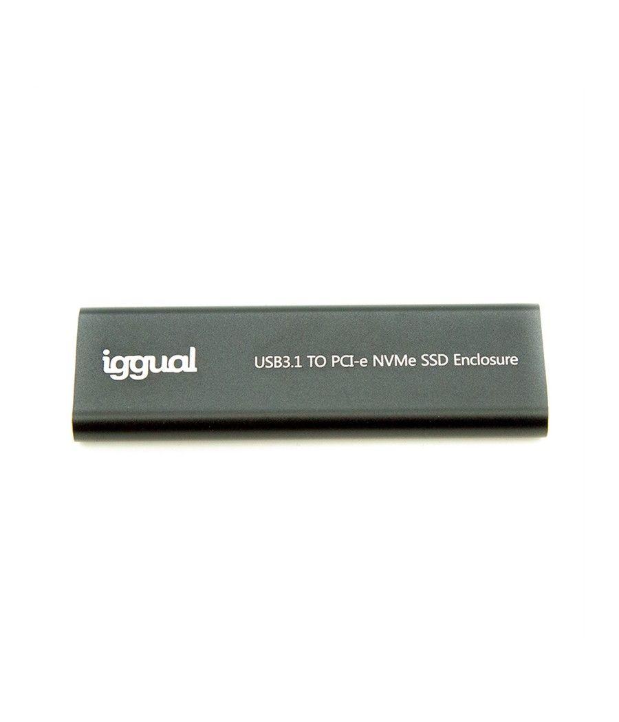 iggual Caja externa USB-C 3.1 SSD M.2 NVMe y SATA - Imagen 3