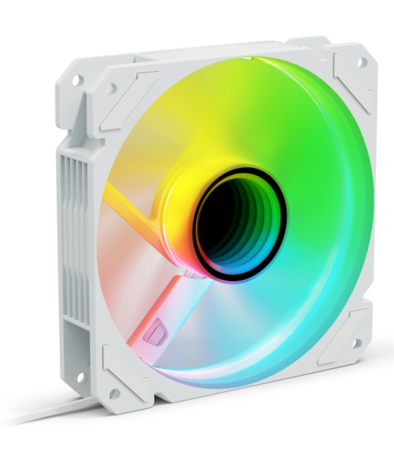 Ventilador caja sharkoon mirror pwm rgb reverse blanco