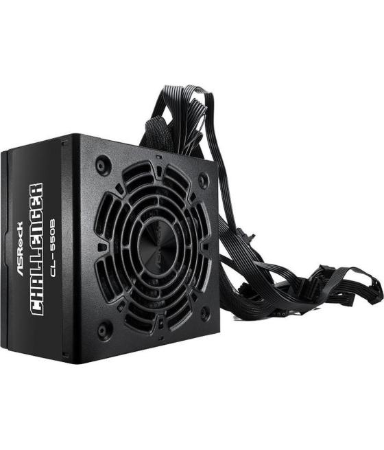 Fuente alimentacion asrock cl-550b,psu,550w,80 plus bronze,120mm,active pfc,pci-e (6+2 pin)x4,sata (5 pin)x4