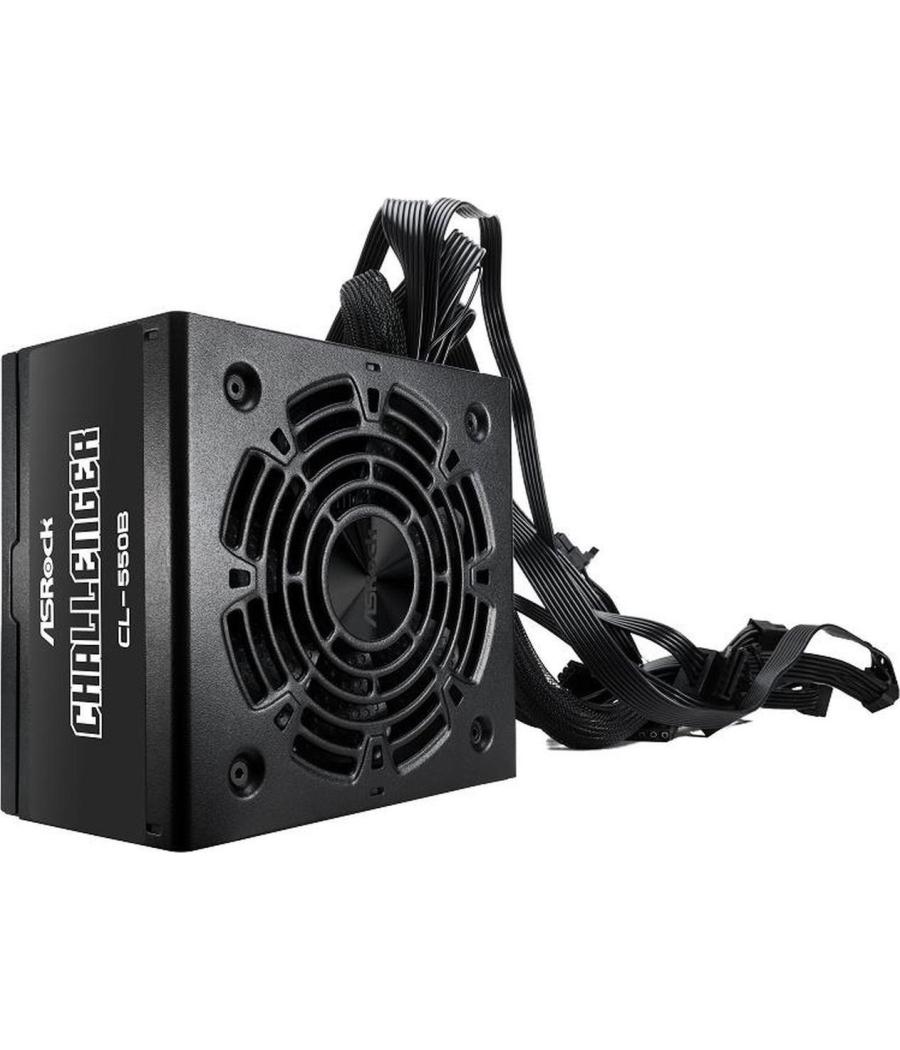 Fuente alimentacion asrock cl-550b,psu,550w,80 plus bronze,120mm,active pfc,pci-e (6+2 pin)x4,sata (5 pin)x4